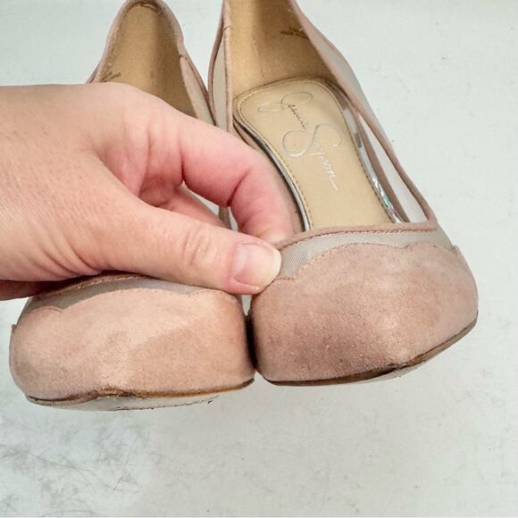 Jessica Simpson Blush Pink Scalloped Pescanta Pumps Stiletto Heels Size 7.5 - Picture 6 of 7